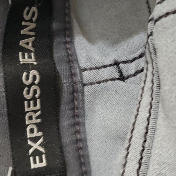 Express jeans women's size 2 grey extreme stretch legging mid rise mid-r… - Picture 5 of 10